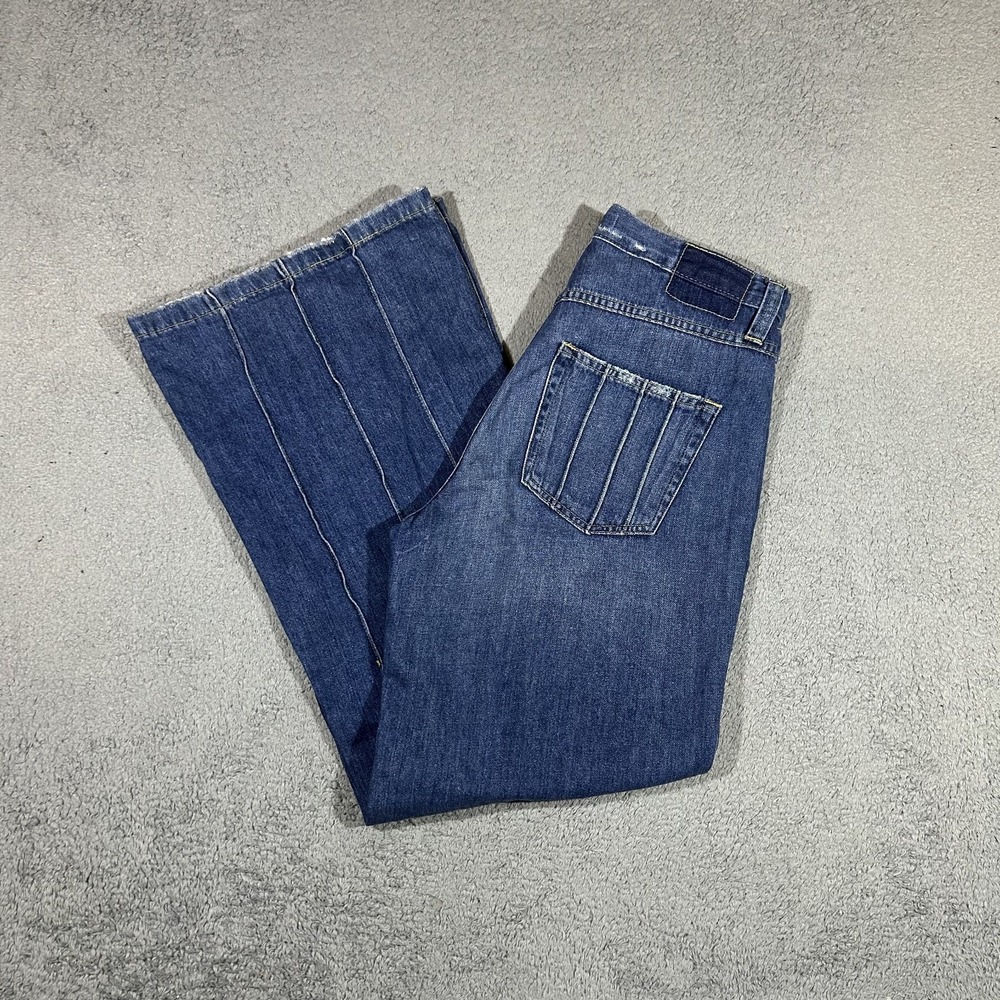 AMO Denim Florence Pleated Wide Leg Blue Jeans Women’s Size 30 #4059